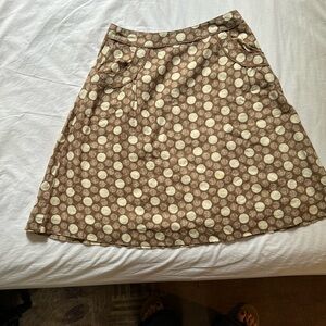 Boden lined polka dot skirt